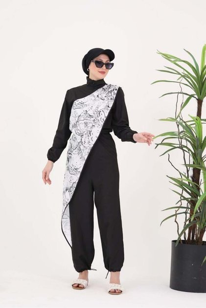 Ocean White Angel Pattern Design Textile Parachute Fabric Jumpsuit Swimsuit