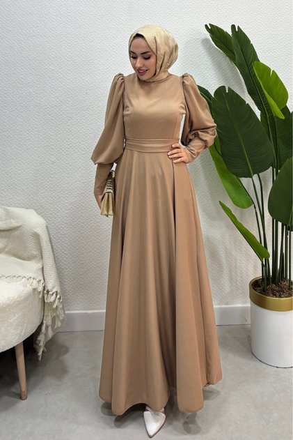 Women's Balloon Sleeve Scuba Dress