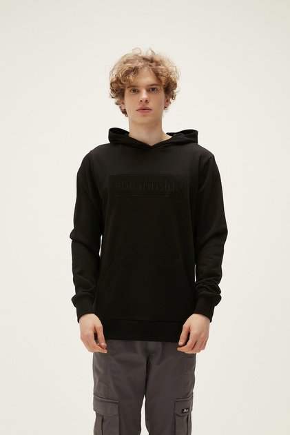 22.02.12.003-C01 Inside Patch Men's Sweatshirt Black