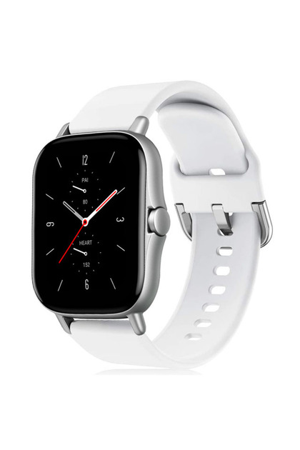 Каишка за смарт часовник за Samsung Galaxy Watch/Huawei Watch GT, силиконова, бяла - 22 мм