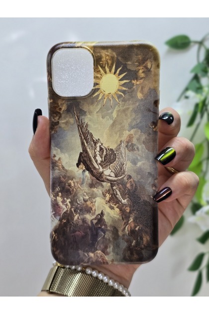 Iphone 11 Uyumlu Sanatsal Desenli Şeffaf Telefon Kılıfı