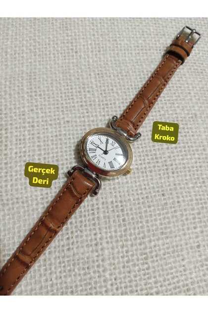 Genuine Leather Strap Women's Wristwatch. Oval Minimal Vintage New Season Gold Case