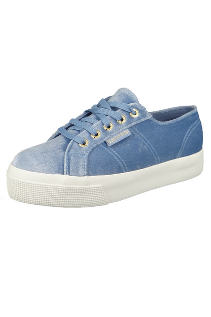 Schuhe Sneaker 2730 Velvetpolyw Plateau Samt Blau S00C3Y0