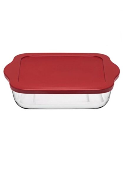 59024 Plastik Kapaklı Borcam Kare Tepsi 31.8x28.3 cm 3200 cc