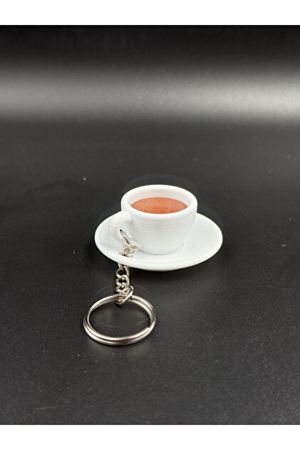3D Atelier Turkish Coffee Cup Keychain - Metal Chain - Coffee Cup