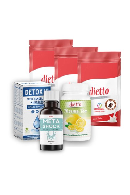 30 Günlük Çikolata Aromalı, Limon Çay, Detox15, MetaShock 4lüSet