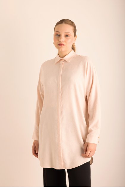 Special Woven Sleeves Viscose Linen Tunic