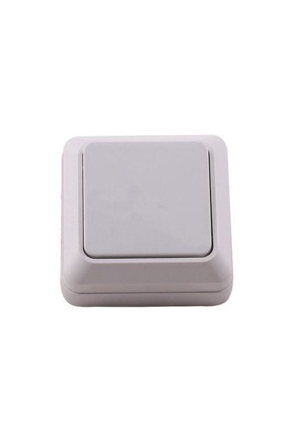 Intrerupator simplu, aparent, alb, 64 x 64 mm