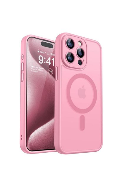 Carcasă de protecție pentru cameră iPhone 16 Pro Max, margini colorate, roz