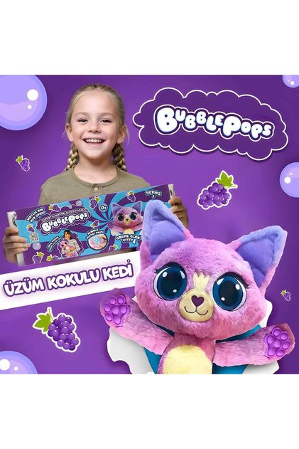 Bubble Pops Scented Plush S1 (Grape Scented Cat)
