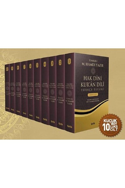 Hak Dini Kur'an Dili Türkçe Tefsiri 10 Kitap Takım / Çelik Yayınevi / Elmalılı