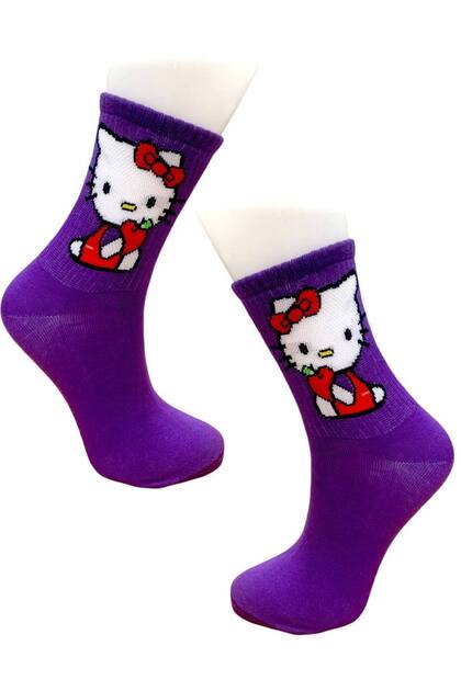 HELLO KITY CHARACTER PATTERNED COLLEGE SOCKS