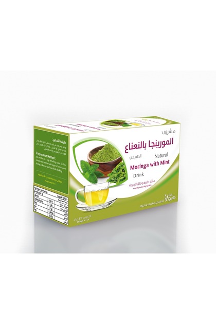 Moringa drink with natural mint