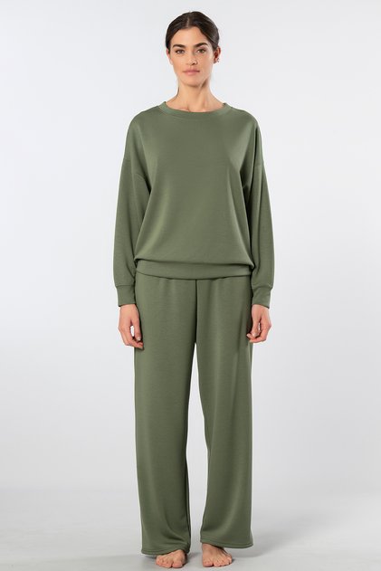 3610 Women's Crew Neck Pipe Long Track Suit Set