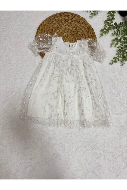 Girl's Daisy Patterned Lined Dress