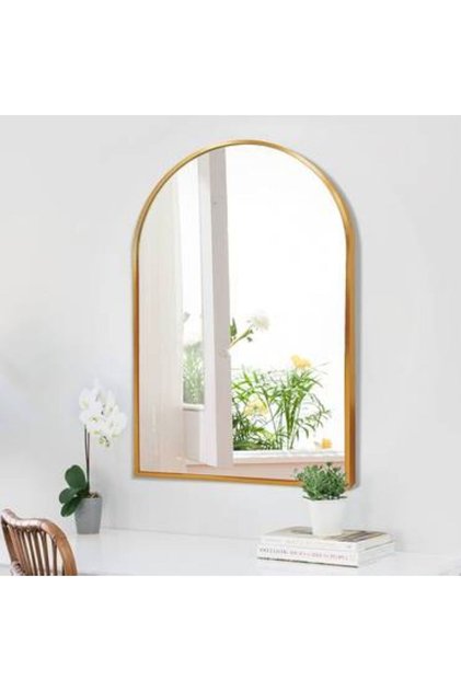 Decorative mirror with a golden frame