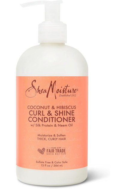 Shea Moisture Coconut & Hibiscus Curl & Shine Conditioner For Unisex, 384 ml