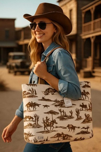 Large Size Canvas Beze Hat - Bag with Pocket Lined, 40X45 cm