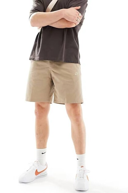 Club Woven Chino Shorts Beige Erkek Dokuma Kanvas Günlük Şort Bej