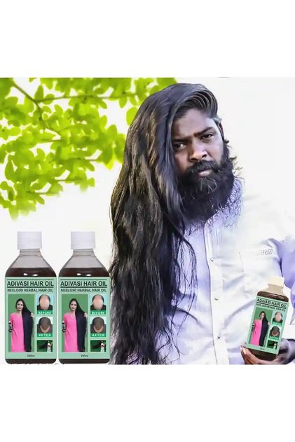 Adivasi Neelgiri Herbal Hair Oil For Hair Growth, For Men And Women 200ml