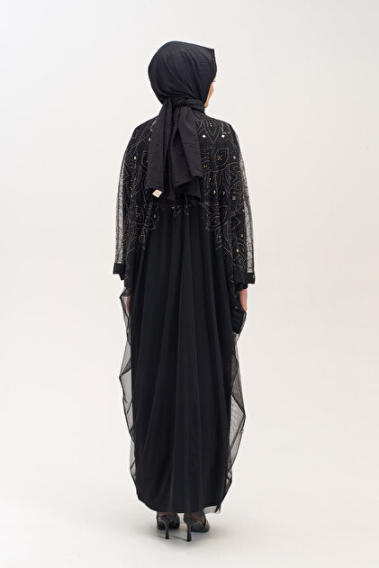Setrms Taş Detaylı Tül Abaya Sandy Elbise - Fiyatı, Yorumları