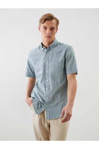 Lcwaikiki Classic Regular Fit Striped Men's Shirt (S5)