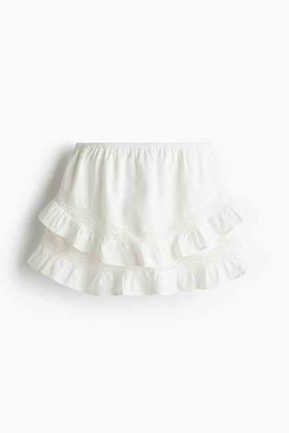 Frill-trimmed mini skirt