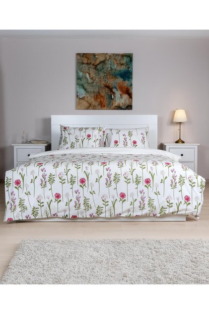 Cotton Collection Single Duvet Cover Set Fleur