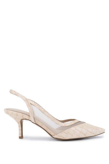 Women's Vegan Nude Heeled Shoes