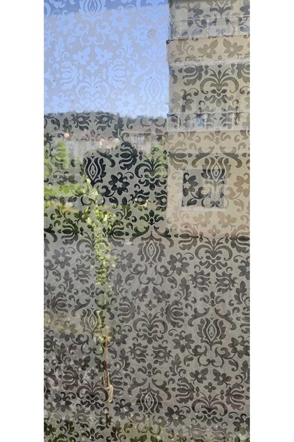 45x100cm Desenli Statik Cam Filmi Kaplama | Mutfak Ofis Banyo