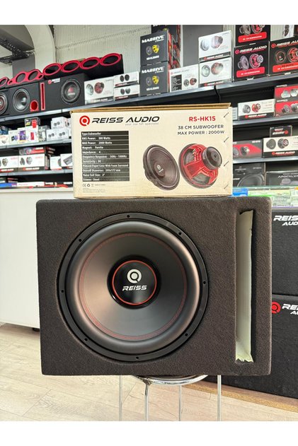 Audio Rs-HK15 L Port Kabinli Çift Bobin 2000wat 500 Rms 38cm Spl Subwoofer Bas dual 4ohm