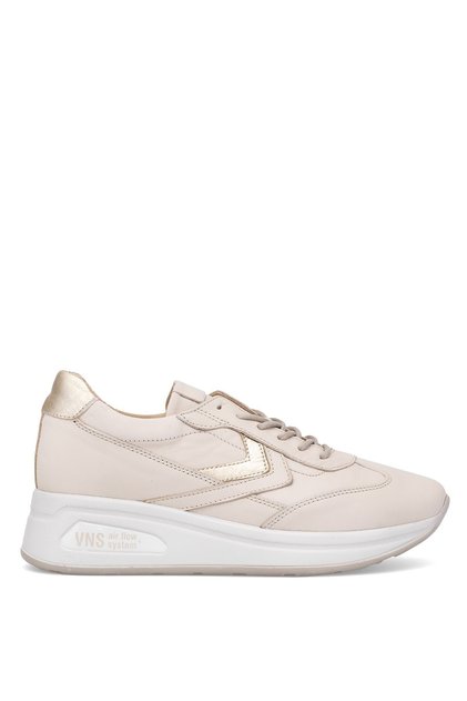 2216653Y Women's Genuine Leather Airflow Casual Shoes Beige
