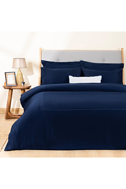 Bambu Nevresim Takımı King Size 230x220 cm Marin Mavi