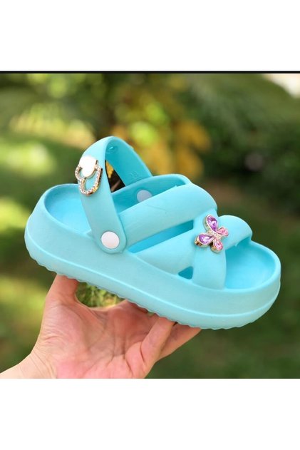 Girl Sandals Shiny Butterfly Stone Non-Slip Sole Phylon (Light) Sandals