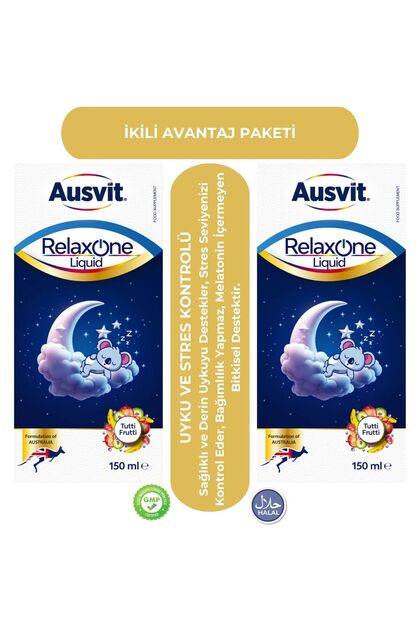 Relaxone Liquid Sleep Syrup -2 Kutu set-Magnezyum ve Bitki Ekstreleri İçeren TuttiFrutti Şurup 150ml