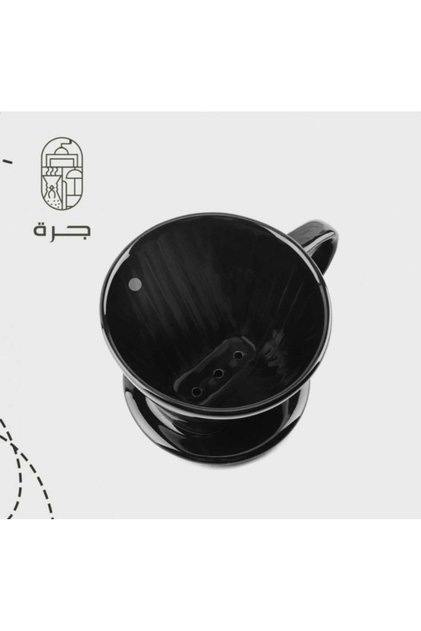 Kalita-Similar Ceramic Coffee Dripper - Black 0.1 of a Jar