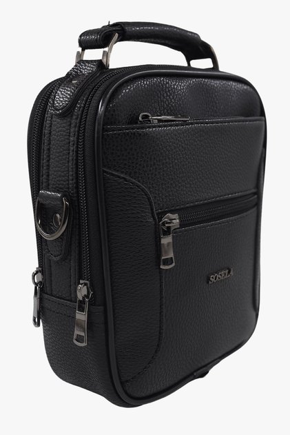 45-3024 Black Large Size Men's Handbag