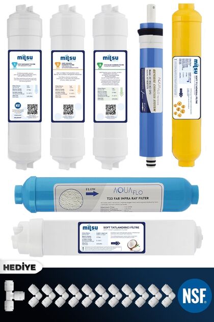 Kapalı Kasa Su Arıtma Cihazı 13lü Filtresi Aquaflo Membran Set