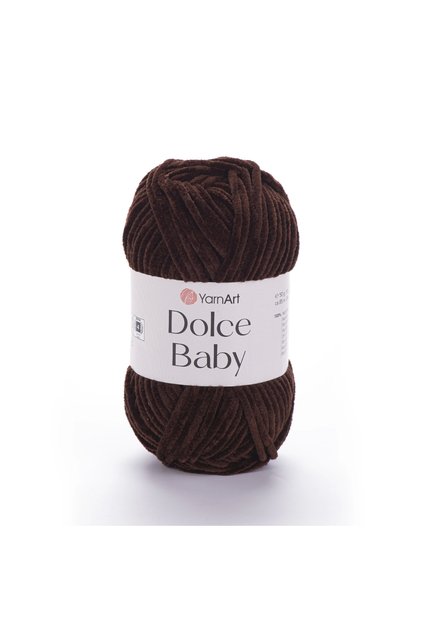 Dolce Baby - Somot , Pređa za ručno pletenje za bebe tamno smeđa-775