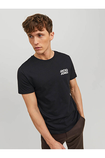 Jack & Jones Jjecorp Logo Tee S Siyah Erkek T-Shirt 12151955
