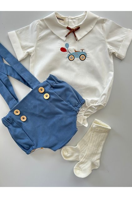 Vintage car romper set
