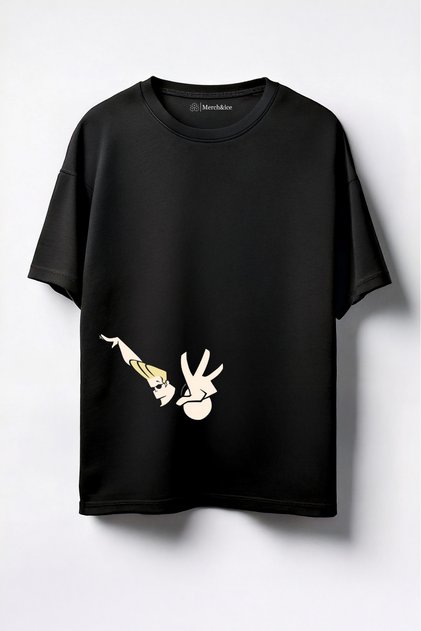 Johnny Bravo Printed Unisex Oversize T-Shirt