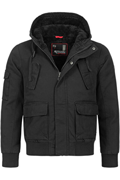 ALESSANDRO SALVARINI Giacca Invernale Uomo AS458 – Trapuntata In Misto Cotone, Cappuccio Rimovibile, Taglie S-3XL
