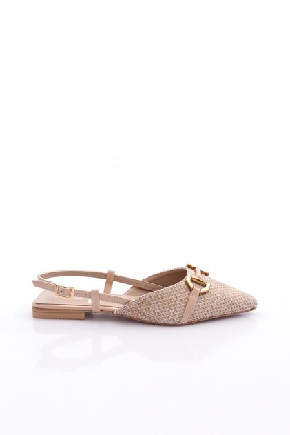 6006 Women's Back Tie Ballerinas with Metal Accessories