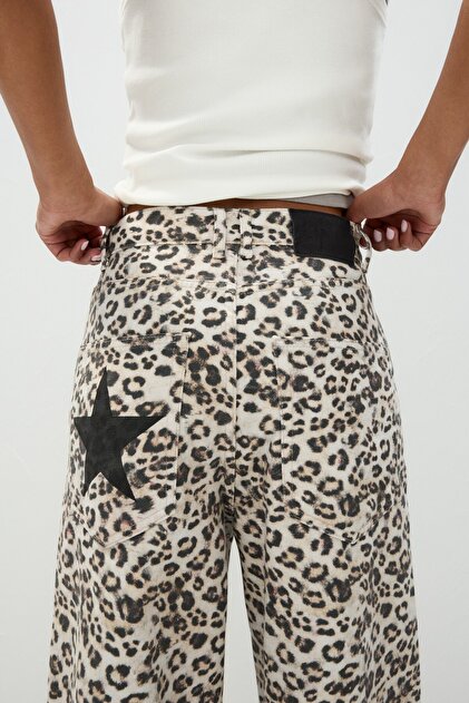 Pull & Bear STWD baggy leopar jean - Fiyatı, Yorumları
