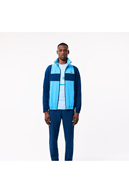 Lacoste SPORT x Novak Djokovic Erkek Regular Fit Renk Bloklu Mavi