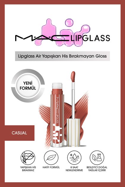 Lipglass Air Yapışkan His Bırakmayan Gloss - CASUAL
