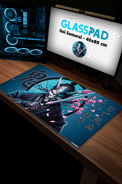 マウス・トラックボール ONI2.0 GLASSPAD GlassPad Cam Mouse Pad - Oni Samurai - Premium Temperli Cam