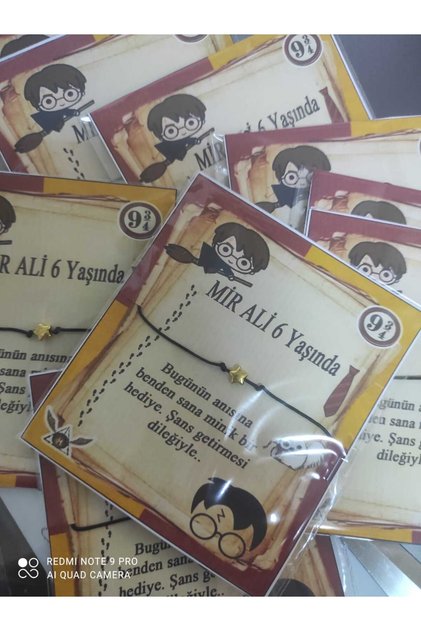 Kişiye Özel İsimli HARRY POTTER Konsept Şans Bilekliği Doğum günü Hediyeliği 24 ADET