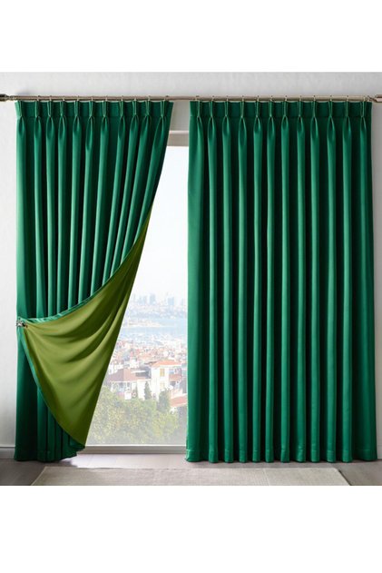 Dauble Blackout Blackout Curtain Single Wing 1X2 American Pleated Background Curtain